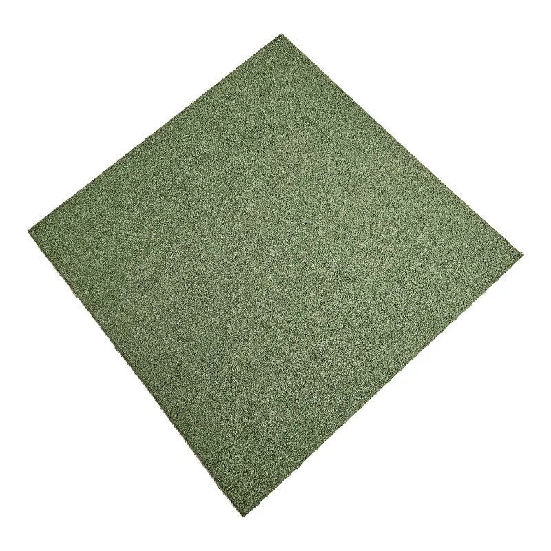 Caucho Hueco LOSETA DE CAUCHO 50x50 | 40mm | TACO DE APOYO | Verde | DENSIDAD STANDARD  
